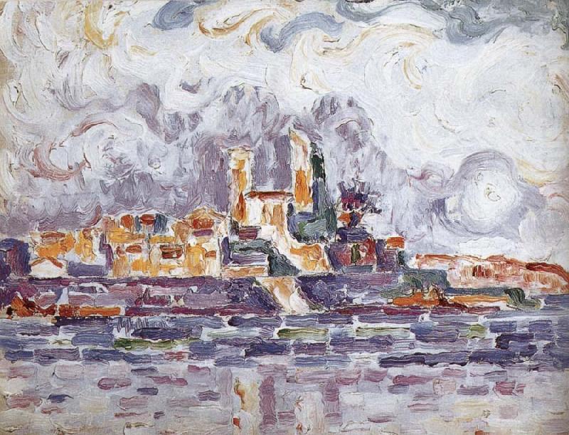 Study of red sunset, Paul Signac